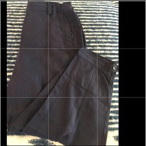 Eileen Fisher crop cotton pants size medium black